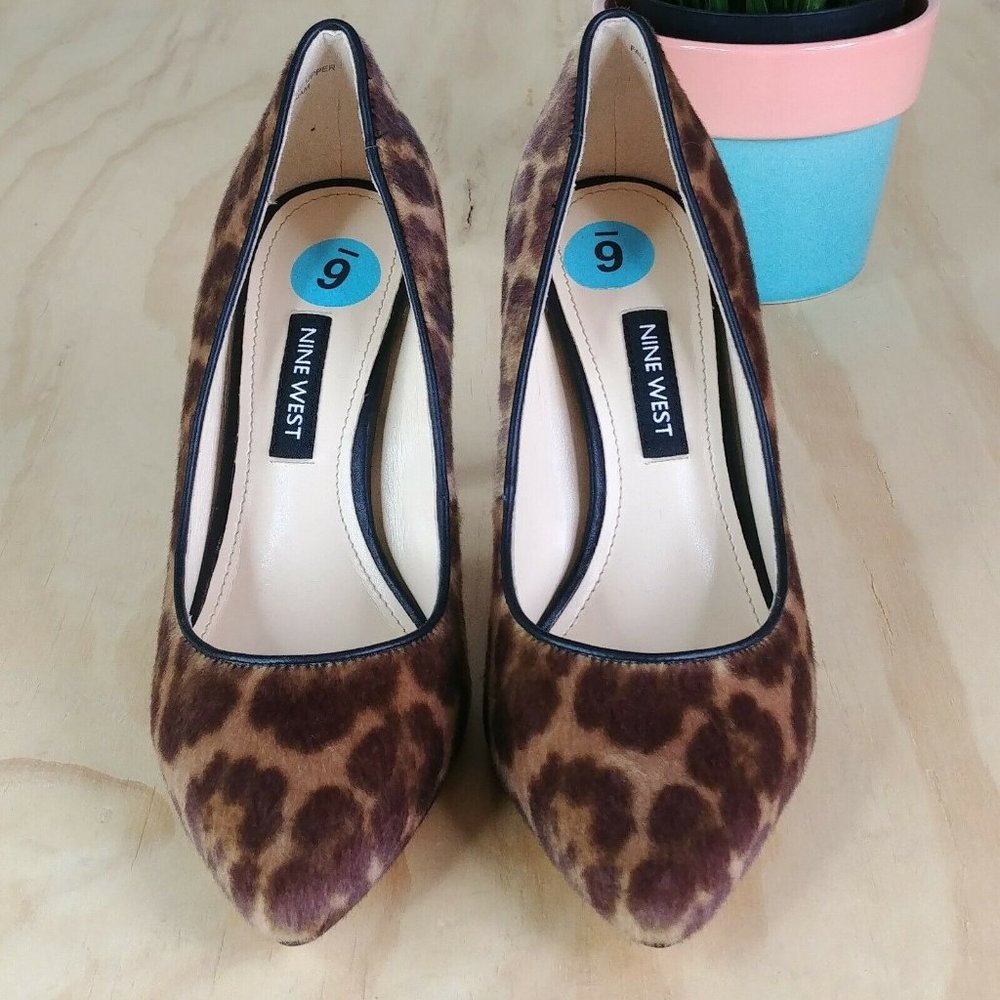 Nine West Leopard Print Heel Pointy Toe Size 6 - image 5